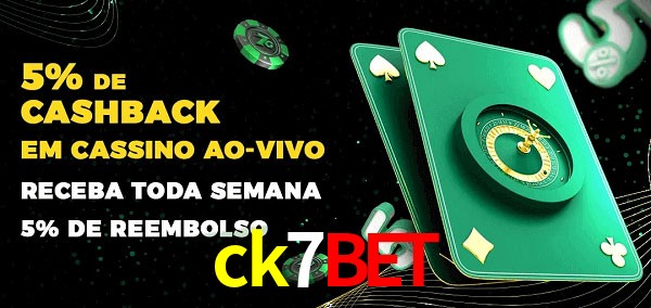 Promoções do cassino ao Vivo ck7bet